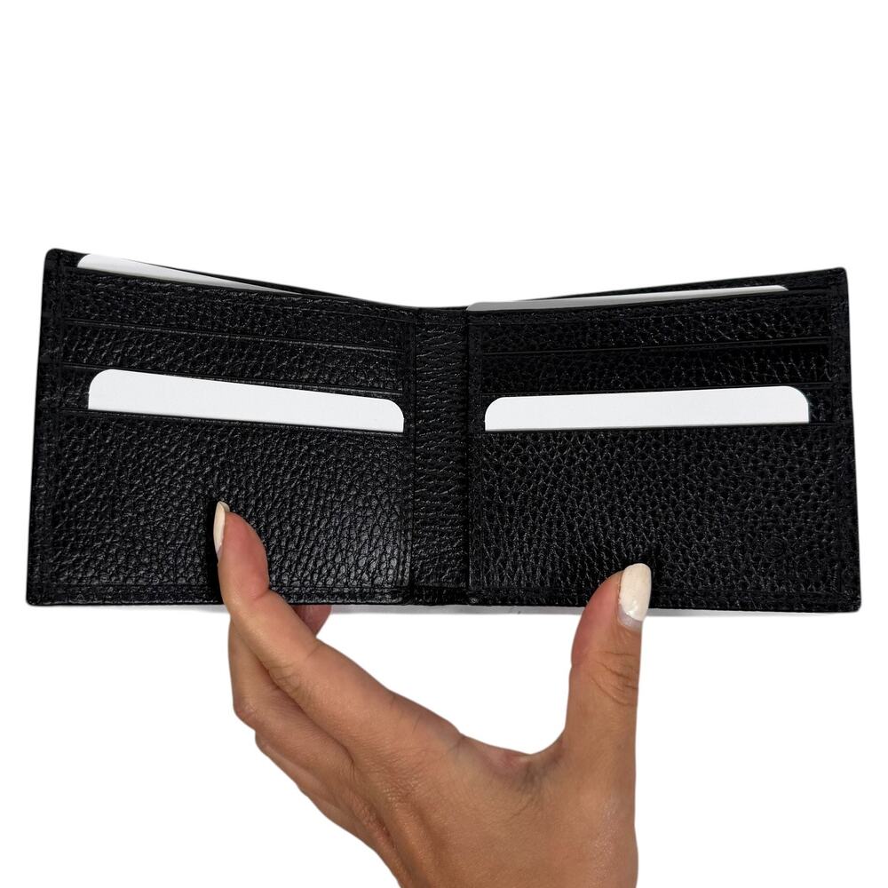 Gucci GG Monogram Canvas Bi-Fold Wallet Leather Trim Black 260987 - Picture 8 of 10